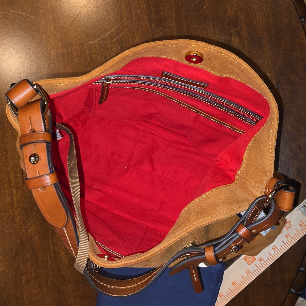 Dooney & Bourke Honey Suede Cooper Shoulder Bag - Picture 4 of 7